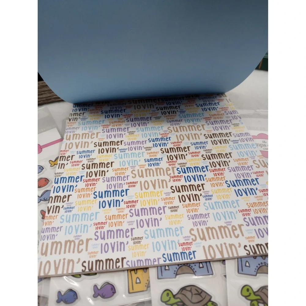 The Stamps of Life Paper Pad & Stickers Set 6x6 Multicolor Summer Lovin Beach